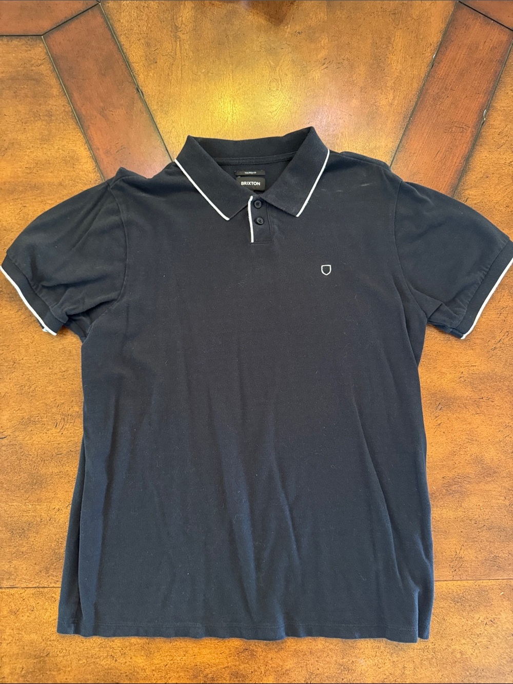Brixton Navy Polo with White Trim